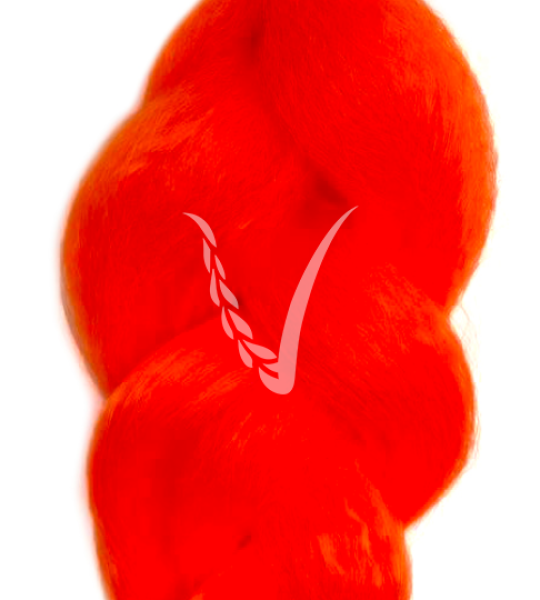 100% канекалон цвет KAF18, оранжевый, искусственные волосы для плетения